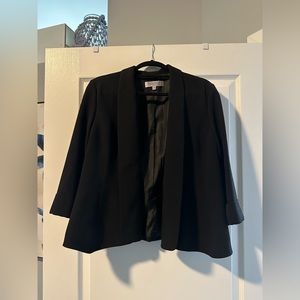Kasper work blazer jacket cardigan black size 16